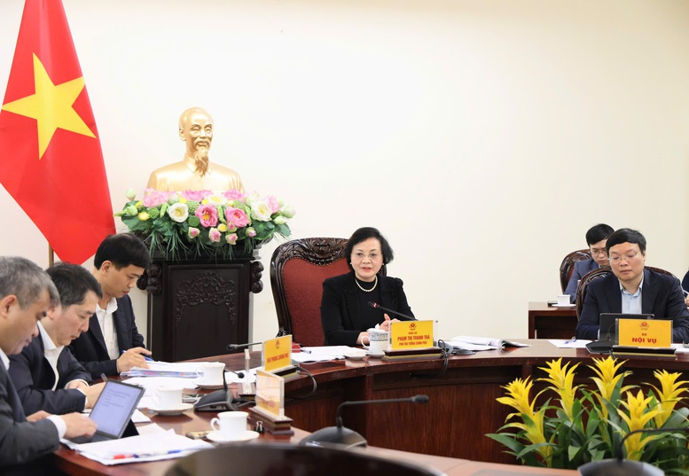 Phó Thủ tướng Phạm Thị Thanh Trà nhấn mạnh nguyên tắc xây dựng dự thảo Nghị định là quán triệt đầy đủ tinh thần Nghị quyết 79 của Bộ Chính trị - Ảnh: VGP/Thu Giang