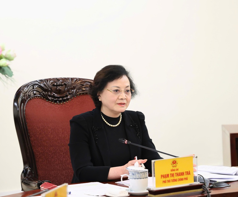 Bí thư Trung ương Đảng, Phó Thủ tướng Phạm Thị Thanh Trà chủ trì cuộc họp - Ảnh: VGP/Thu Giang