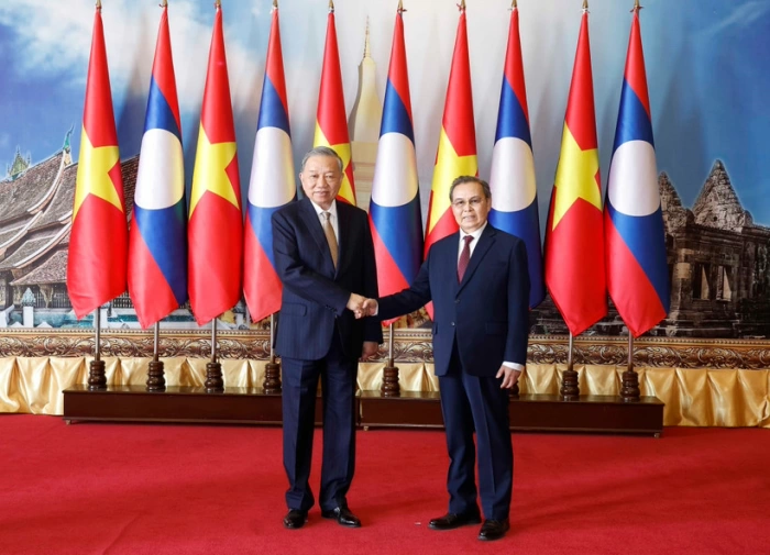 Tổng Bí thư Tô Lâm hội kiến Chủ tịch Quốc hội Lào Saysomphone Phomvihane