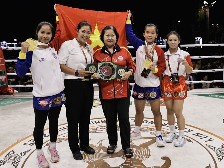 Việt Nam với ngôi nhất toàn đoàn Giải Kun Khmer thế giới lần 6/2025 - Ảnh: NAM TRUNG