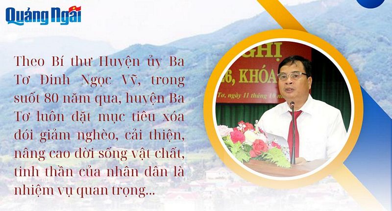 Bí thư Huyện ủy Ba Tơ Đinh Ngọc Vỹ.