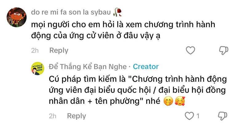 Mạng xã hội trở thành không gian để người trẻ thảo luận và chia sẻ thông tin về bầu cử.
