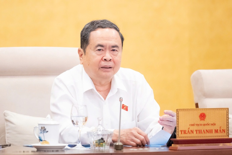 Chủ tịch Quốc hội Trần Thanh Mẫn phát biểu tại phiên họp

