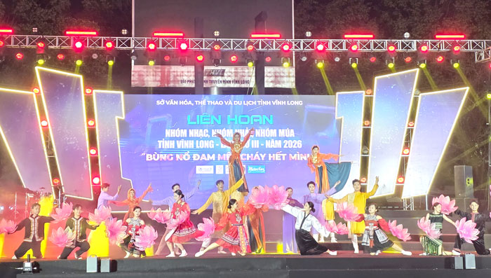 Tiết mục biểu diễn tại Liên hoan nhóm nhạc, nhóm nhảy, nhóm múa tỉnh lần 3, năm 2026.

