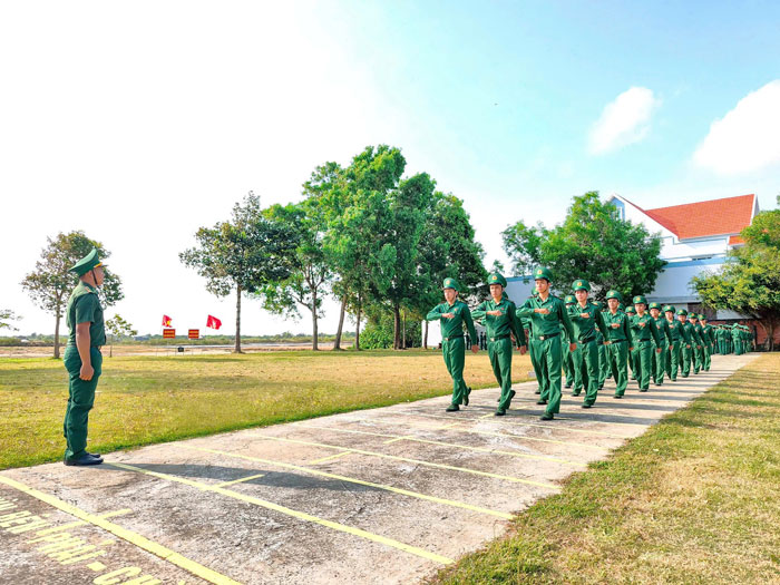 Thao trường huấn luyện chiến sĩ mới.