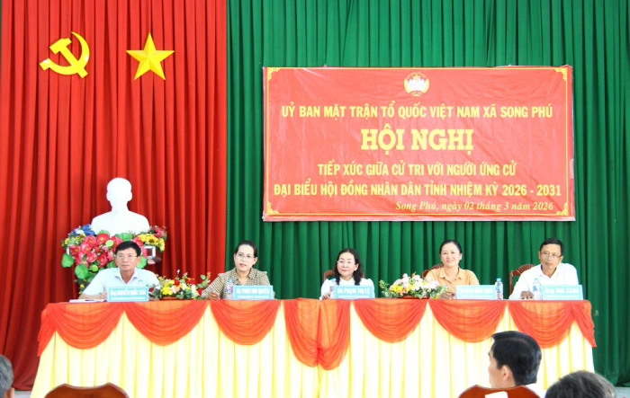 Ứng cử viên đại biểu HĐND tỉnh tiếp xúc cử tri xã Song Phú