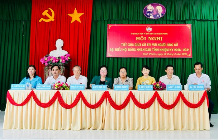 Ứng cử viên đại biểu HĐND tỉnh nhiệm kỳ 2026 - 2031 đơn vị bầu cử số 02 tiếp xúc cử tri, vận động bầu cử tại xã Bình Phước