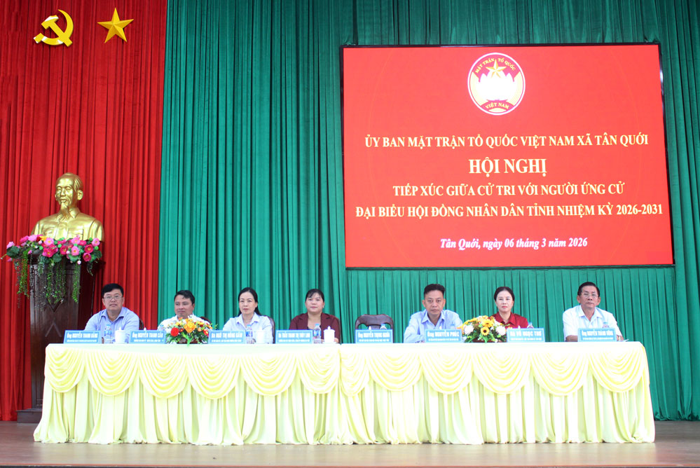 Ứng cử viên đại biểu HĐND tỉnh nhiệm kỳ 2026-2031 (đơn vị bầu cử số 6) tiếp xúc cử tri xã Tân Quới.