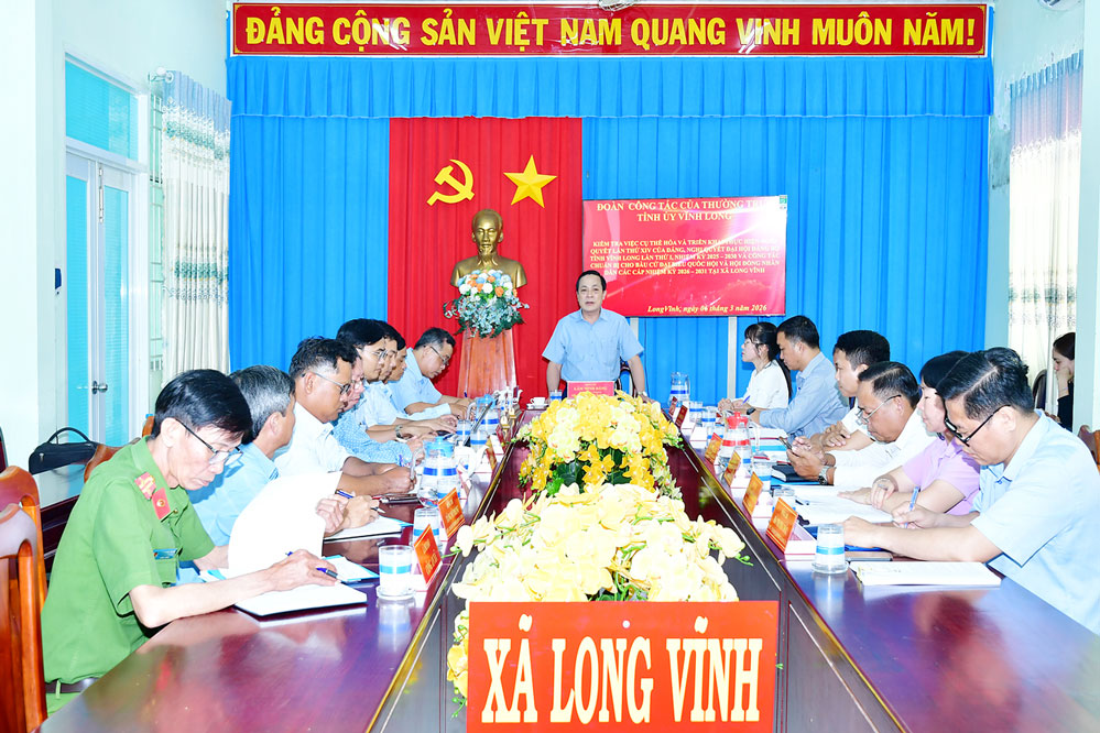 Phó Bí thư Tỉnh ủy- Lâm Minh Đằng phát biểu tại buổi làm việc.