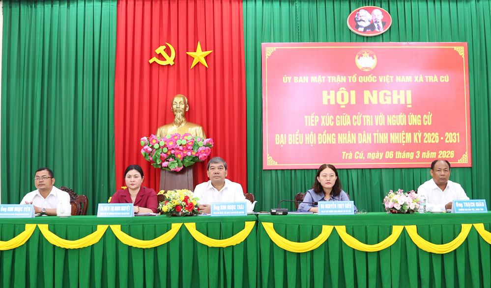 Ứng cử viên đại biểu HĐND tỉnh nhiệm kỳ 2026-2031, đơn vị bầu cử số 13 tiếp xúc cử tri xã Trà Cú.