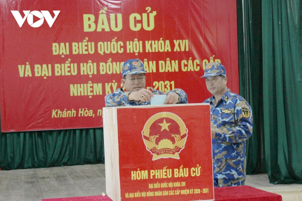 Đặc khu Trường Sa, tỉnh Khánh Hòa đã tổ chức bầu cử đại biểu Quốc hội khóa XVI và đại biểu Hội đồng nhân dân các cấp nhiệm kỳ 2026-2031, sớm hơn ngày bầu cử chung của cả nước.