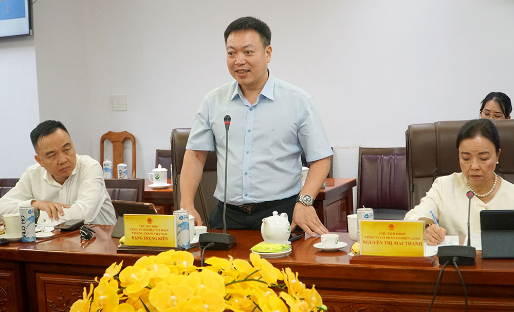 Đại diện Công ty CP Tập đoàn Trường Thành Việt Nam trình bày một số kiến nghị.