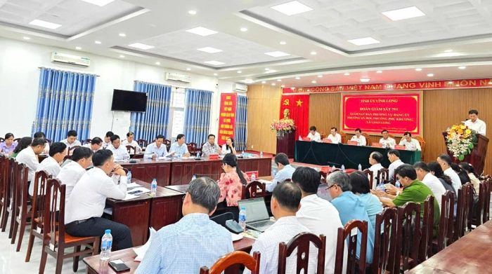 Giám sát Ban Thường vụ Đảng ủy phường An Hội, phường Phú Khương và xã Giao Long