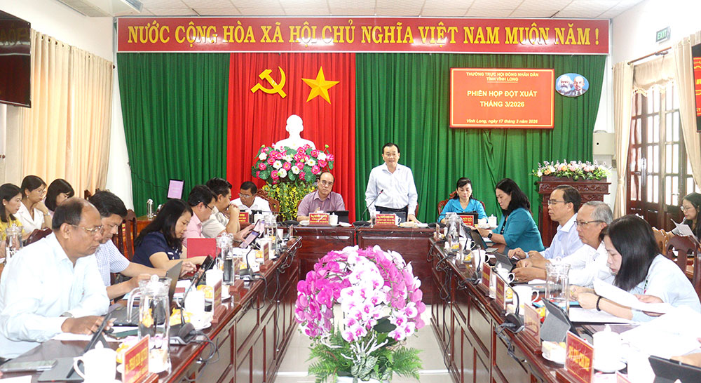 Thường trực HĐND tỉnh tổ chức phiên họp đột xuất tháng 3/2026.