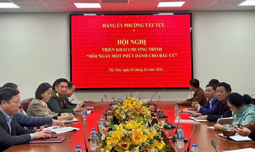 Hội nghị triển khai Chương trình “Mỗi ngày một phút dành cho bầu cử”.
