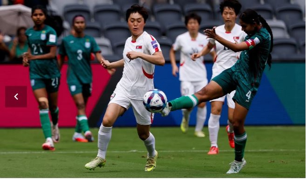 Tuyển nữ Triều Tiên có chiến thắng đậm nhất giải vô địch nữ châu Á 2026 tính đến nay (Ảnh: AFC).

