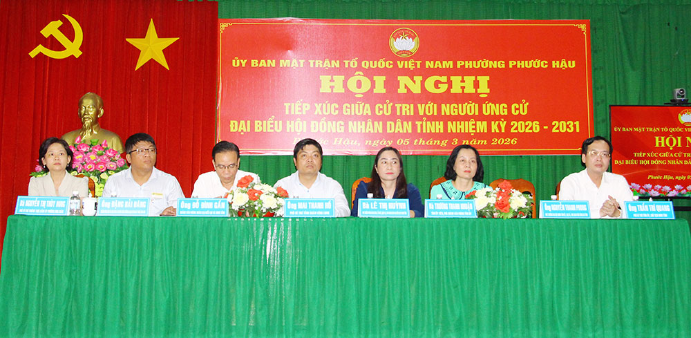 Người ứng cử đại biểu HĐND tỉnh nhiệm kỳ 2026 - 2031, đơn vị bầu cử số 1.