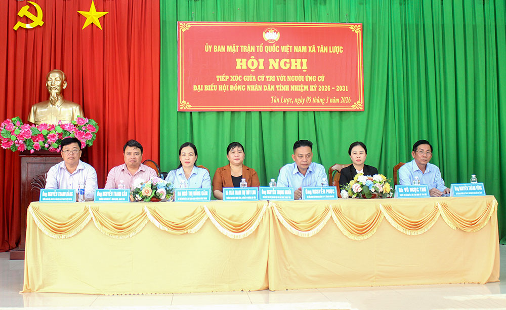 Ứng cử viên đại biểu HĐND tỉnh nhiệm kỳ 2026 - 2031 (đơn vị bầu cử số 6) tiếp xúc cử tri xã Tân Lược.