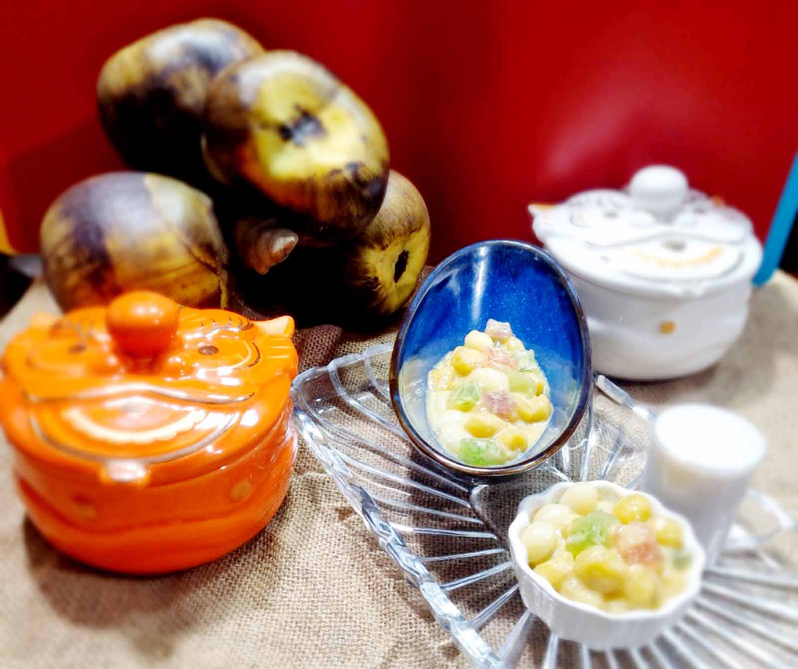 Chè nấu bằng đường thốt nốt và trái thốt nốt Bảy Núi. Ảnh: THANH THANH