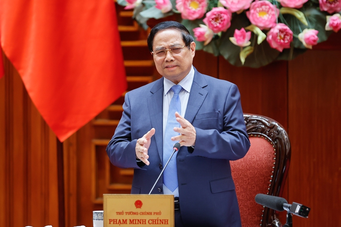 Thủ tướng Phạm Minh Chính phát biểu chỉ đạo tại cuộc họp chiều 5-3. Ảnh: Nhật Bắc

