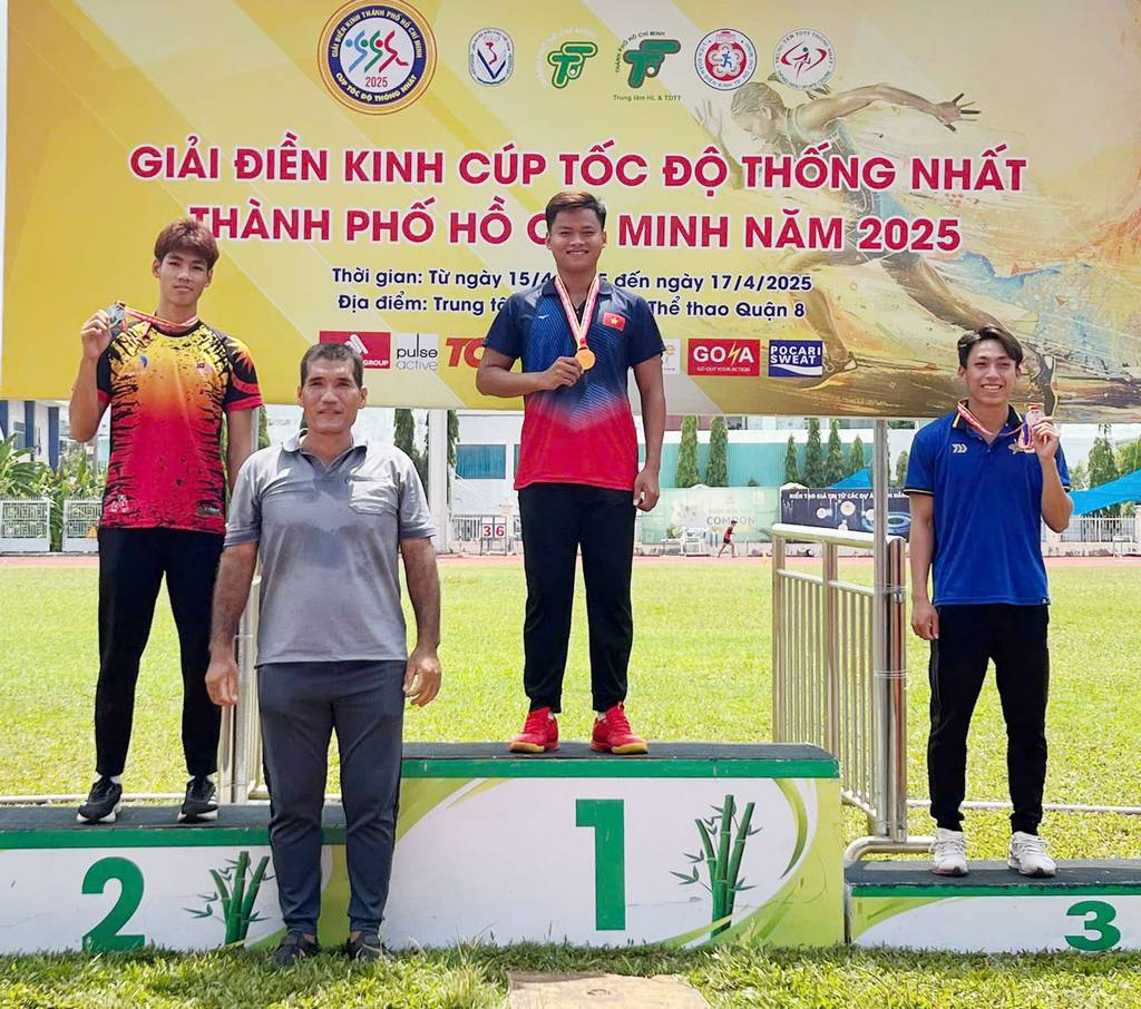 VĐV Nguyễn Tấn Khiêm xuất sắc đoạt tấm HCV nội dung ném lao.
