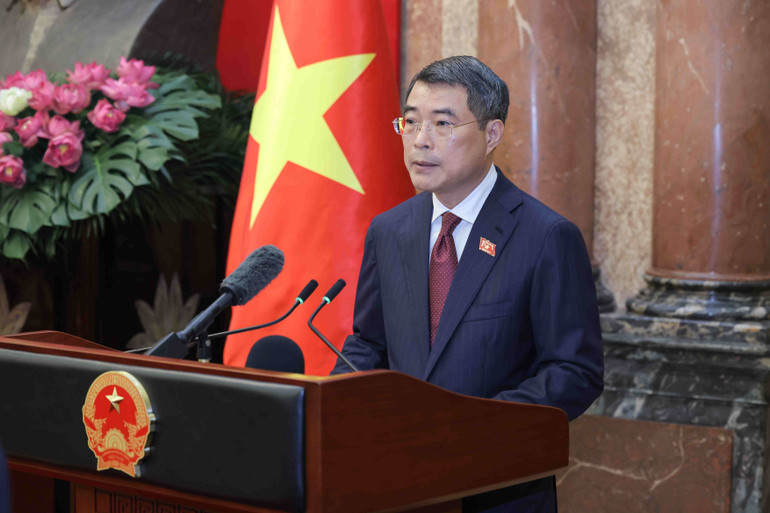 Thủ tướng Chính phú Lê Minh Hưng phát biểu tại buổi lễ.
