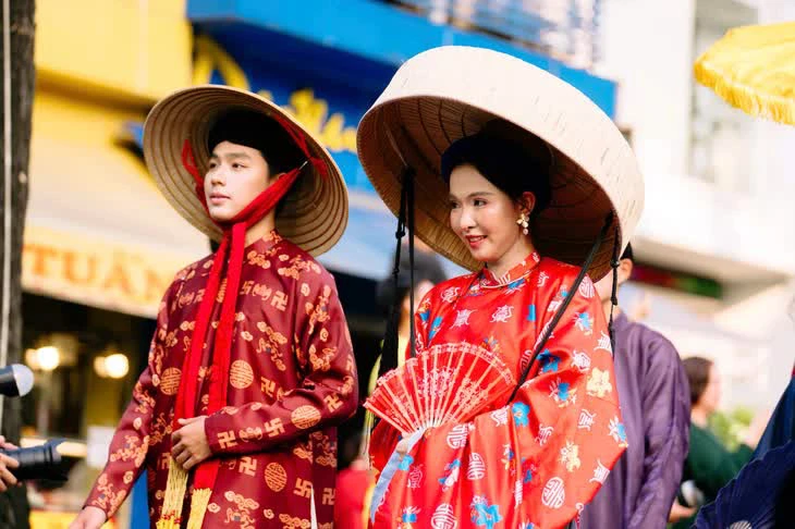 Ngày hội Tóc xanh vạt áo là dịp để người trẻ thể hiện tình yêu với di sản văn hóa Việt - Ảnh: THANH HIỆP

