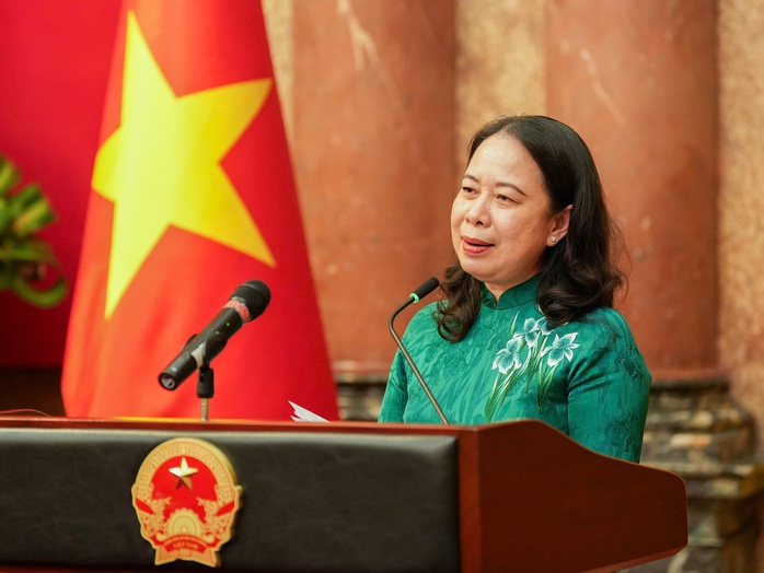 Phó Chủ tịch nước Võ Thị Ánh Xuân phát biểu. Ảnh: Hữu Chánh