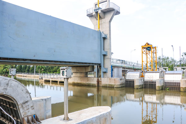 Cống Tân Phú đã hoàn thành, công trình sử dụng vốn vay ODA Nhật Bản.