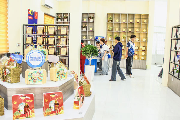 Không gian Thương hiệu và Công nghệ tỉnh trưng bày hơn 1 ngàn sản phẩm, giới thiệu trên 250 giải pháp công nghệ.

