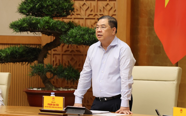 Phó Thủ tướng Thường trực Phạm Gia Túc nêu rõ, thời gian từ nay đến khi Hội nghị APEC 2027 diễn ra không còn nhiều, yêu cầu đặt ra là phải bảo đảm hoàn thành các dự án, công trình đúng tiến độ, đảm bảo chất lượng - Ảnh: VGP/Phương Nguyên


