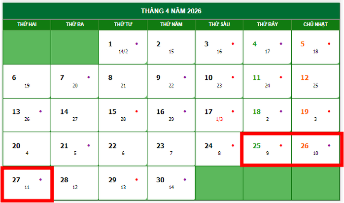 Bộ Nội vụ khẳng định hiện nay không có chủ trương hoán đổi ngày nghỉ dịp Giỗ Tổ Hùng Vương và 30/4, 1/5.