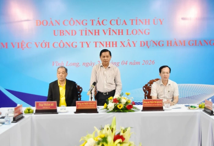 Đoàn công tác Tỉnh ủy làm việc với Công ty TNHH Xây dựng Hàm Giang