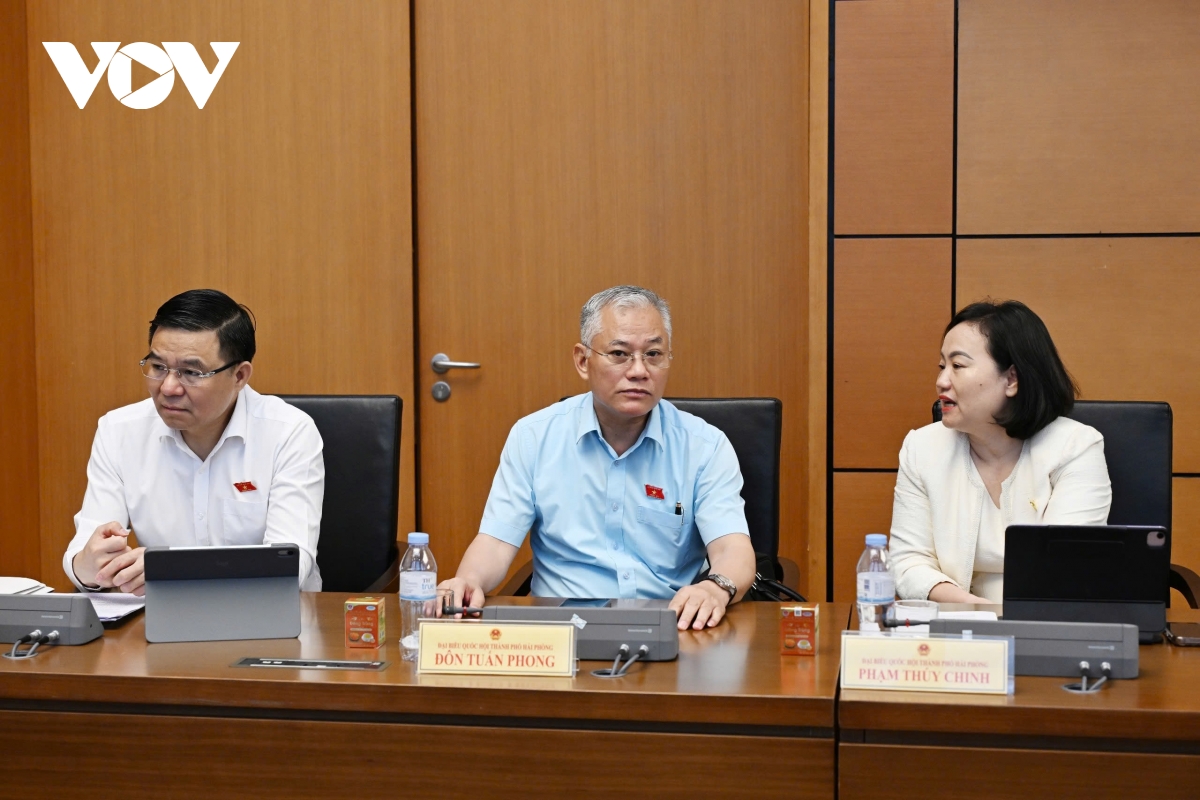 Các đại biểu tham dự họp tổ

