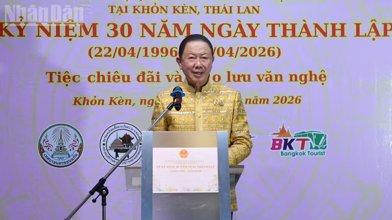 Chủ tịch Hội Hữu nghị Thái Lan-Việt Nam Sanan Angubolkul. (Ảnh: MINH THẮNG)