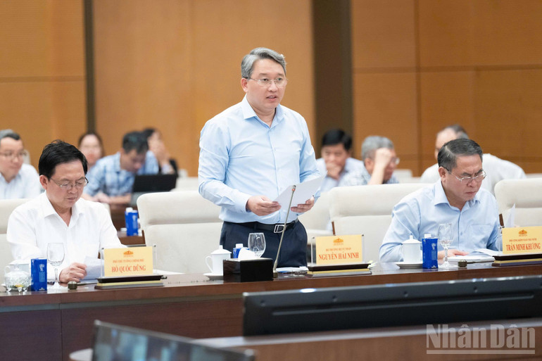 Bộ trưởng Tư pháp Nguyễn Hải Ninh. (Ảnh: DUY LINH)
