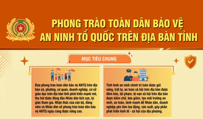 [Infographic] Phong trào Toàn dân bảo vệ an ninh Tổ quốc trên địa bàn tỉnh