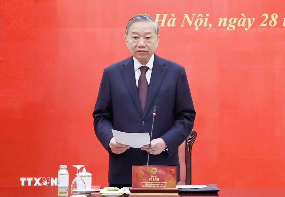 Tổng Bí thư, Chủ tịch nước Tô Lâm phát biểu chỉ đạo - Ảnh: TTXVN