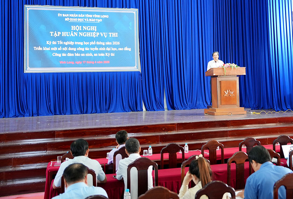 Hội nghị tập huấn nghiệp vụ thi tốt nghiệp THPT năm 2026.