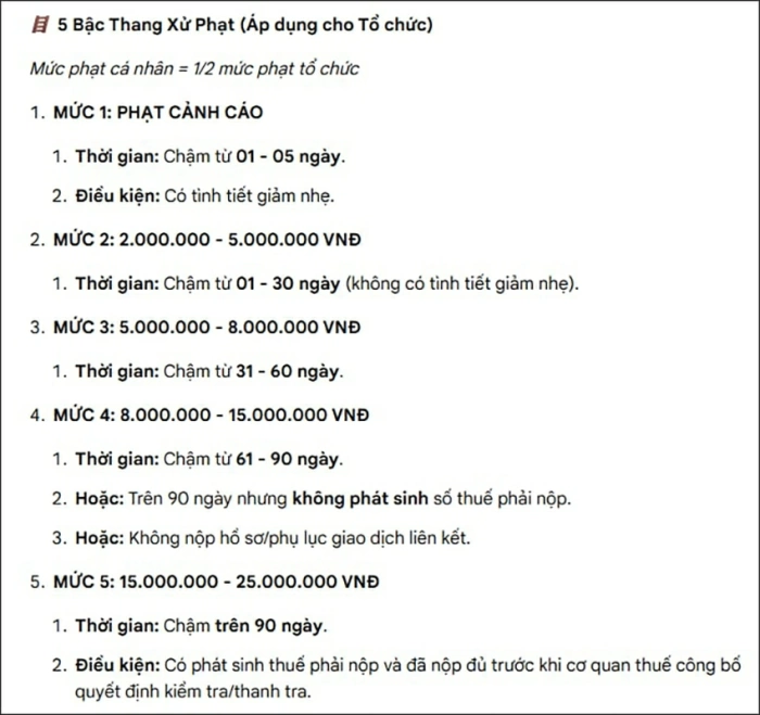 Chậm nộp quyết toán thuế thu nhập cá nhân bị phạt đến 25 triệu đồng