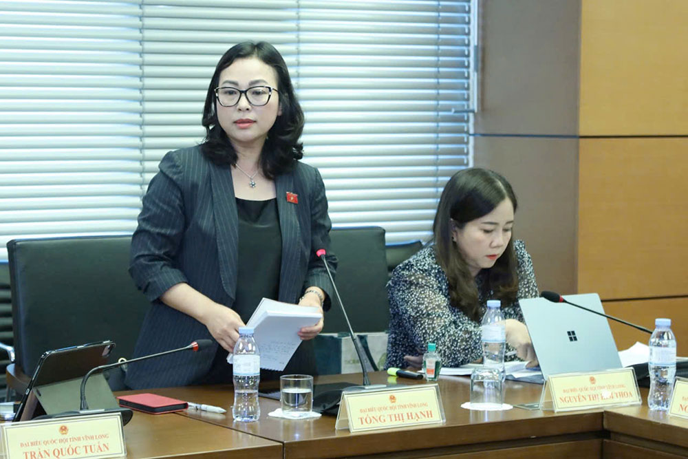 Đại biểu Tống Thị Hạnh phát biểu tại tổ.