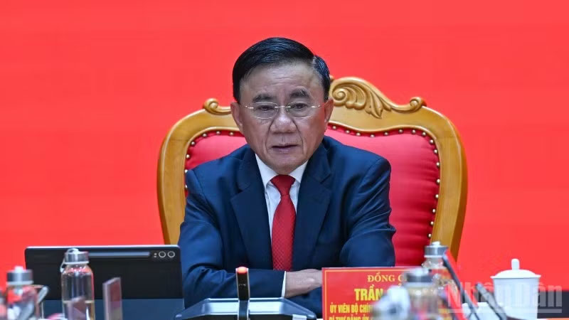 Đồng chí Trần Cẩm Tú, Ủy viên Bộ Chính trị, Thường trực Ban Bí thư. (Ảnh: DUY LINH)