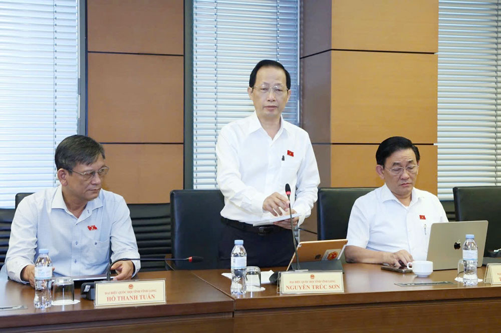 Đại biểu Nguyễn Trúc Sơn phát biểu tại tổ.