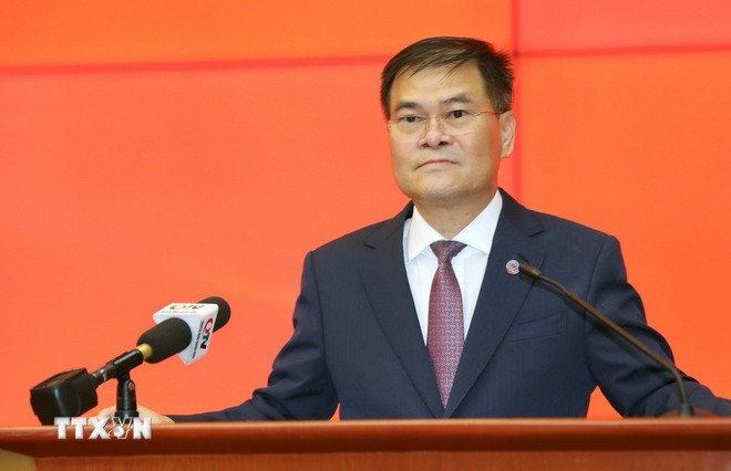 Ông Bùi Văn Khắng, Phó Bí thư Tỉnh ủy Quảng Ninh nhiệm kỳ 2025-2030, Chủ tịch Ủy ban nhân dân tỉnh Quảng Ninh nhiệm kỳ 2021-2026. (Ảnh: Văn Đức/TTXVN)