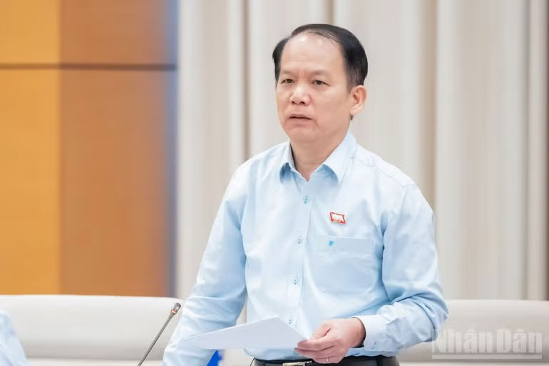 Chủ nhiệm Ủy ban Pháp luật và Tư pháp Hoàng Thanh Tùng. (Ảnh: DUY LINH)
