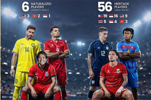 Malaysia dẫn đầu về việc sử dụng các cầu thủ nhập tịch gốc nước ngoài (Ảnh: Seasia Goal).

