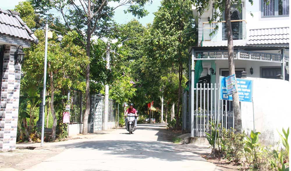 Nông thôn mới kiểu mẫu Đông Bình, sáng xanh sạch đẹp.