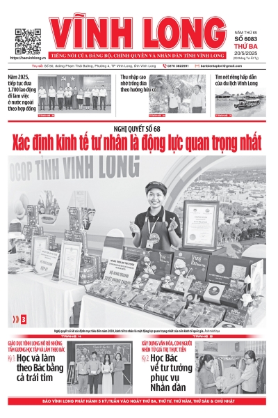 Xem báo in số 6083 thứ ba ngày 20/5/2025
