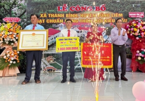 Thanh Bình đạt chuẩn xã nông thôn mới kiểu mẫu