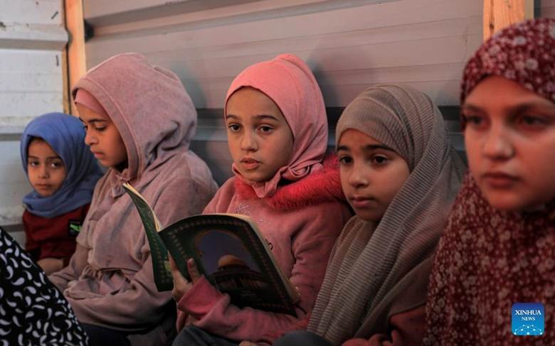  
Trẻ em Gaza. Ảnh: Tân Hoa xã.